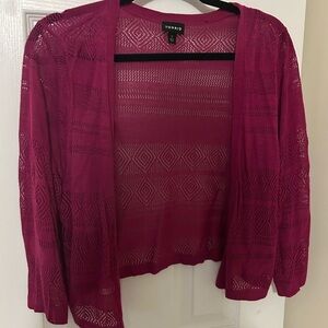 Torrid Women's Fuchsia Open-Front Cardigan